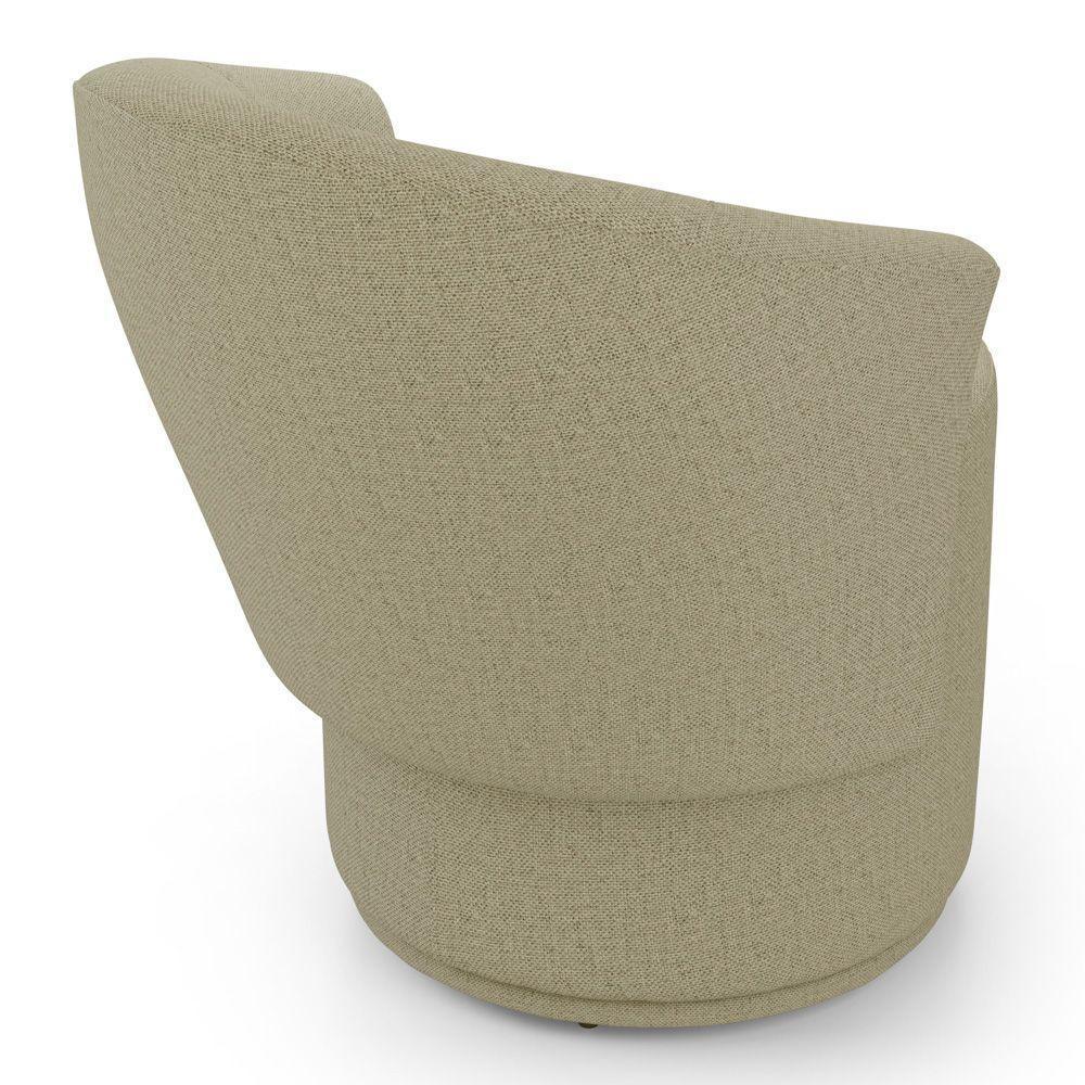 Poltrona Orgânica Living Mavi Fixa Linho Bege - Desk Design - 5