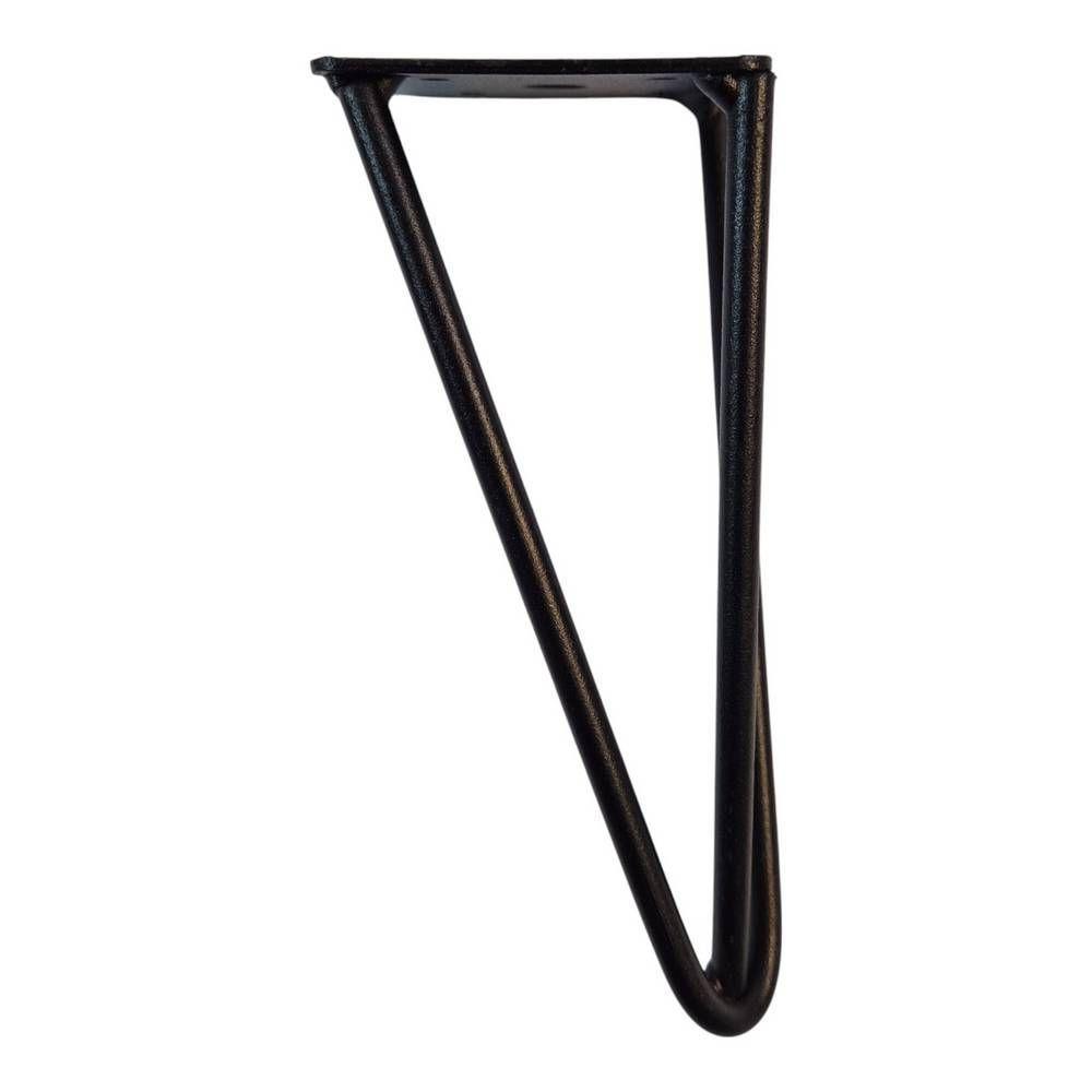 Kit 03 Pés Hairpin Legs 15cm Aramado De Aço Triplo Para Móveis E Estofados - Desk Design - 9