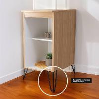 Kit 03 Pés Hairpin Legs 15cm Aramado De Aço Triplo Para Móveis E Estofados - Desk Design - 3