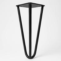 Kit 03 Pés Hairpin Legs 15cm Aramado De Aço Triplo Para Móveis E Estofados - Desk Design - 7