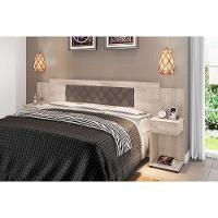 Cabeceira Box Bruna Amarula Com Capitonê Bege Escuro - 3