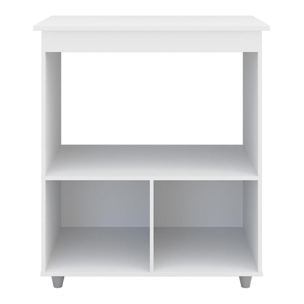 Balcão Cozinha Para Forno Micro-ondas Multiuso Angel 02 Portas Branco - Desk Design - 3