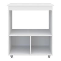 Balcão Cozinha Para Forno Micro-ondas Multiuso Angel 02 Portas Branco - Desk Design - 3