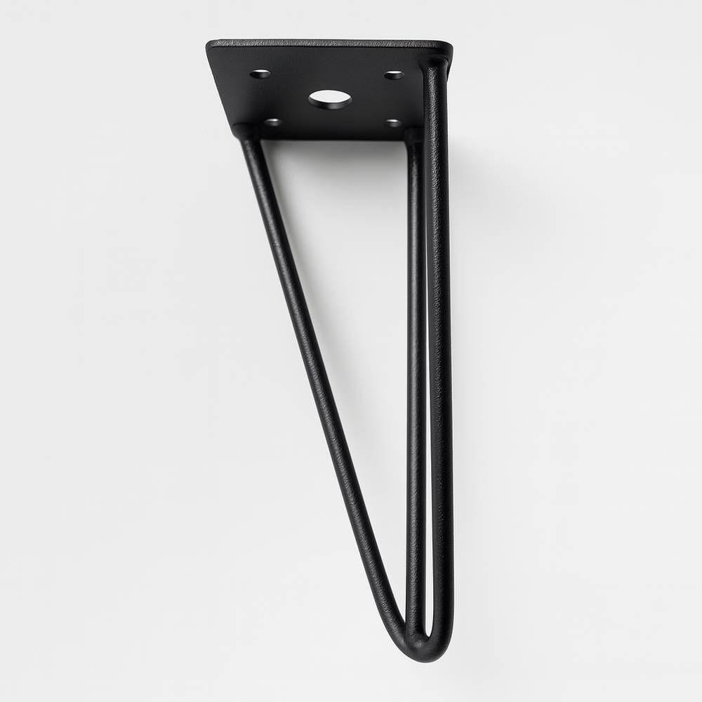 Kit 06 Pés Hairpin Legs 15cm Aramado De Aço Triplo Para Móveis E Estofados - Desk Design - 5