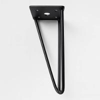 Kit 06 Pés Hairpin Legs 15cm Aramado De Aço Triplo Para Móveis E Estofados - Desk Design - 5