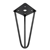 Kit 06 Pés Hairpin Legs 15cm Aramado De Aço Triplo Para Móveis E Estofados - Desk Design - 8