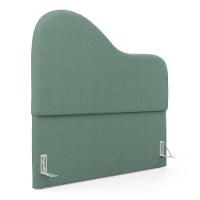 Cabeceira Orgânica Cama Box Casal Padrão Sea 140cm Com Frame Bouclé Verde Menta - Desk Design - 1