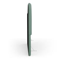 Cabeceira Orgânica Cama Box Casal Padrão Sea 140cm Com Frame Bouclé Verde Menta - Desk Design - 6