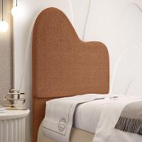 Cabeceira Orgânica Cama Box Solteiro Sea 90cm Com Frame Bouclé Terracota - Desk Design - 2