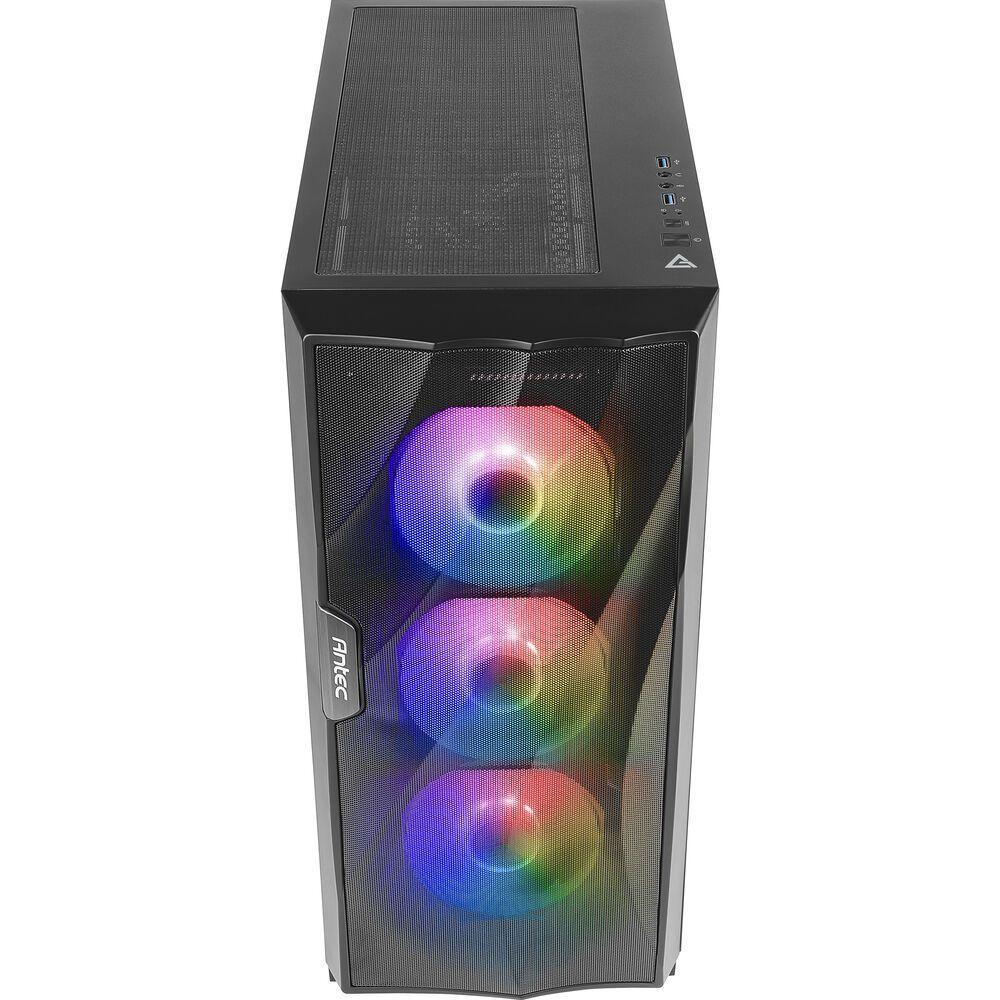 Gabinete Gamer Antec Df700 Flux Lateral De Vidro Temperado Micro Atx-mini Itx-atx 3 Fans Argb - 3