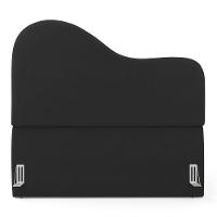 Cabeceira Orgânica Cama Box Casal Padrão Sea 140cm Com Frame Suede Preto - Desk Design - 5