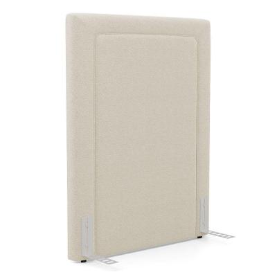 Cabeceira Cama Box Solteiro Alba 90cm Com Frame Bouclé Bege - Desk Design