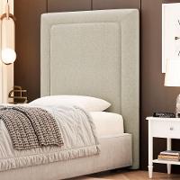 Cabeceira Cama Box Solteiro Alba 90cm Com Frame Bouclé Bege - Desk Design - 2