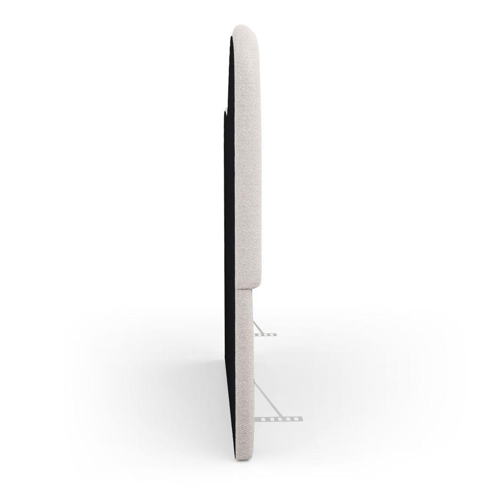 Cabeceira Orgânica Cama Box Queen Size Sea 160cm Com Frame Bouclé Off White - Desk Design - 7