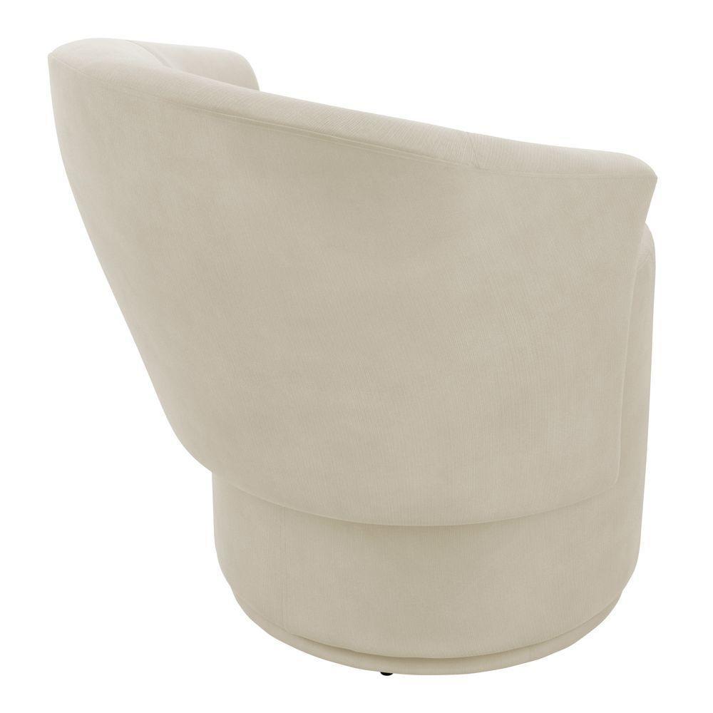 Kit 02 Poltronas Orgânicas Living Mavi Fixa Veludo Bege Claro - Desk Design - 6