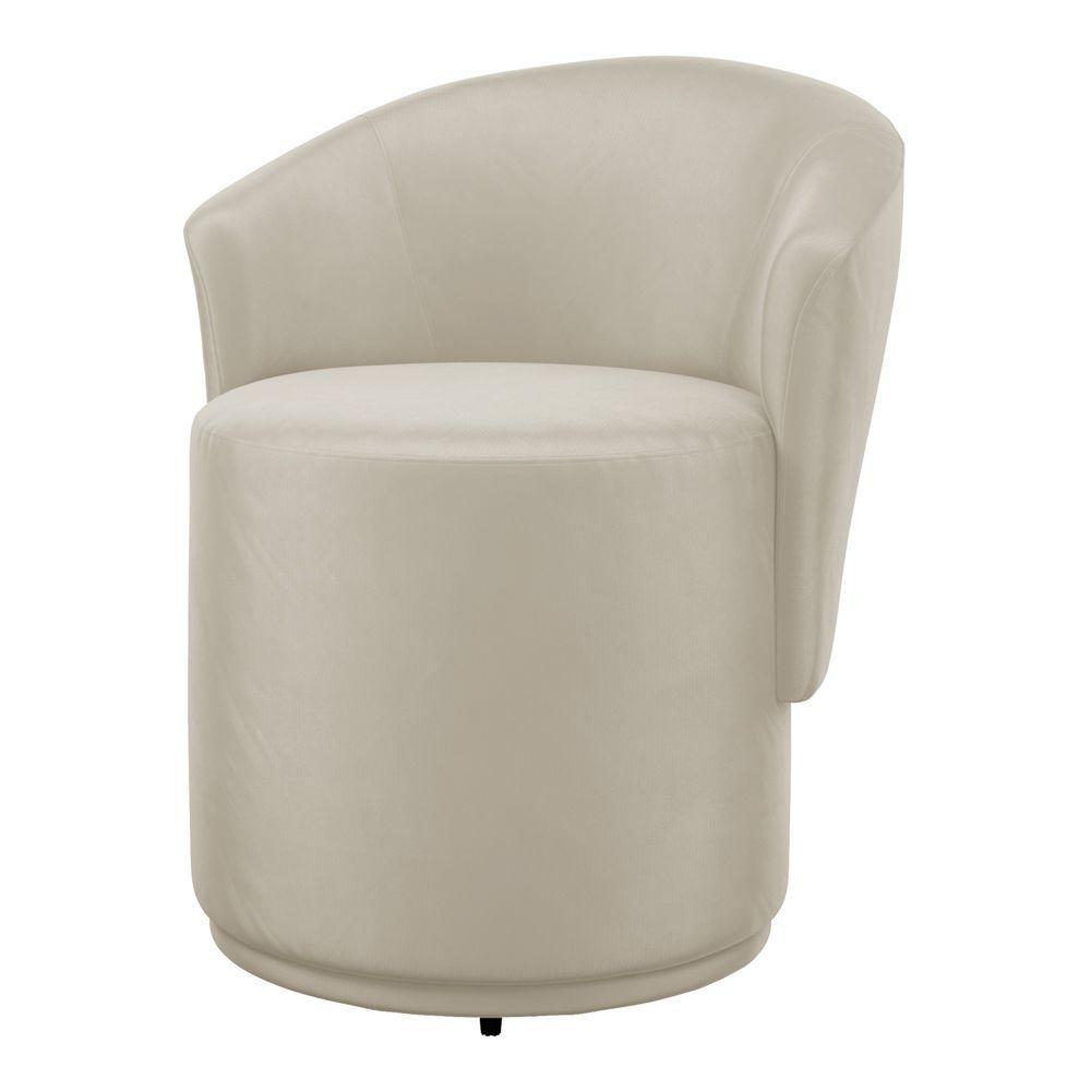 Kit 02 Poltronas Orgânicas Living Mavi Fixa Veludo Bege Claro - Desk Design - 7