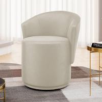 Kit 02 Poltronas Orgânicas Living Mavi Fixa Veludo Bege Claro - Desk Design - 2