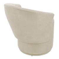 Kit 02 Poltronas Orgânicas Living Mavi Fixa Veludo Bege Claro - Desk Design - 6