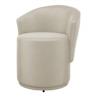 Kit 02 Poltronas Orgânicas Living Mavi Fixa Veludo Bege Claro - Desk Design - 7