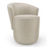 Kit 02 Poltronas Orgânicas Living Mavi Fixa Veludo Bege Claro - Desk Design - 8