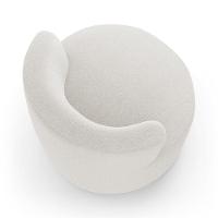 Kit 02 Poltronas Orgânicas Living Bob Com 01 Almofada Bouclê Off White - Desk Design - 6