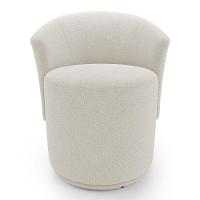 Poltrona Orgânica Living Mavi Fixa Bouclê Creme - Desk Design - 5