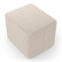 Kit 02 Puffs Decorativos Living Yumi Retangular 60cm Bouclê Bege - Desk Design - 6