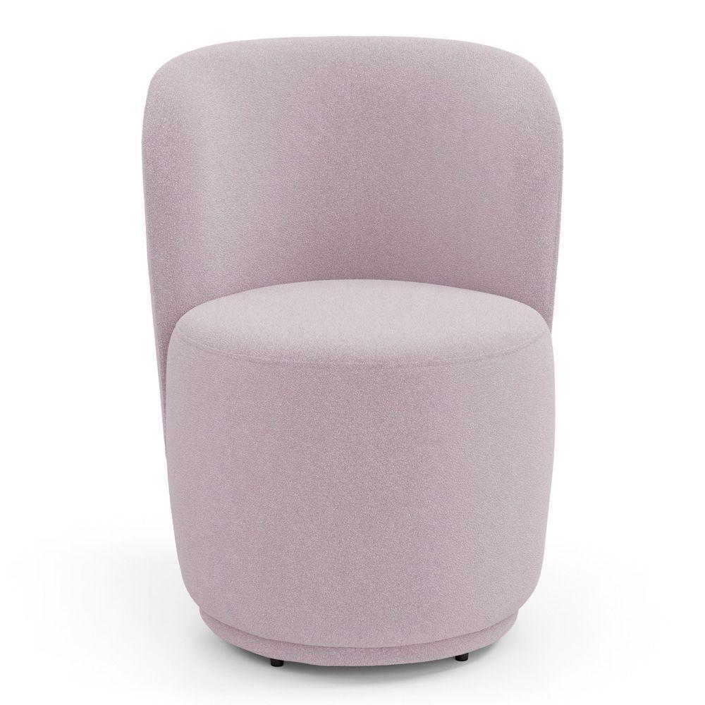 Poltrona Orgânica Decorativa Living Molly Bouclê Rosé - Desk Design - 5