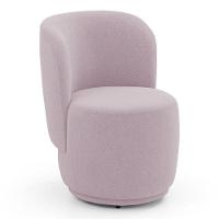 Poltrona Orgânica Decorativa Living Molly Bouclê Rosé - Desk Design - 1