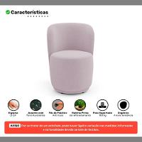 Poltrona Orgânica Decorativa Living Molly Bouclê Rosé - Desk Design - 3