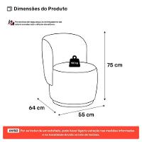 Poltrona Orgânica Decorativa Living Molly Bouclê Rosé - Desk Design