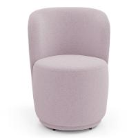 Poltrona Orgânica Decorativa Living Molly Bouclê Rosé - Desk Design - 5