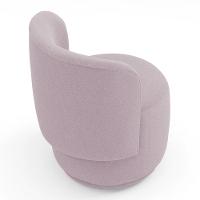 Poltrona Orgânica Decorativa Living Molly Bouclê Rosé - Desk Design - 6