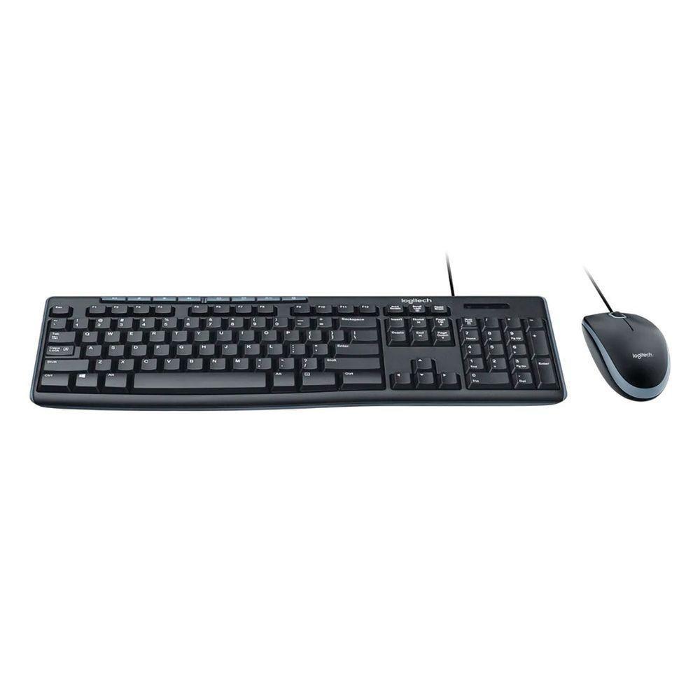 Kit Teclado E Mouse Logitech Mk200 Cinza Usb - 920-002718 - 2