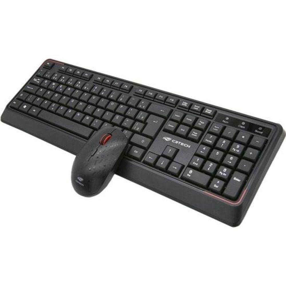 Kit Teclado E Mouse Sem Fio C3tech W70bk Preto - 2