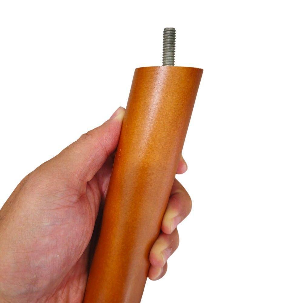 Kit 03 Pés Palito 30cm Madeira Inclinado Para Poltrona E Móveis Em Geral - 7