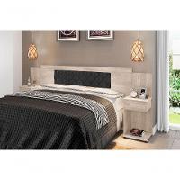 Cabeceira Box Bruna Amarula Com Capitonê Preto - 2