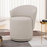 Poltrona Orgânica Living Mavi Fixa Bouclê Bege - Desk Design - 2