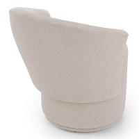 Poltrona Orgânica Living Mavi Fixa Bouclê Bege - Desk Design - 5