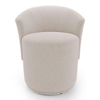 Poltrona Orgânica Living Mavi Fixa Bouclê Bege - Desk Design - 6