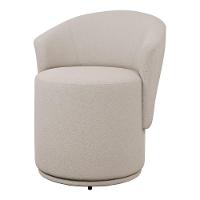 Poltrona Orgânica Living Mavi Fixa Bouclê Bege - Desk Design - 7