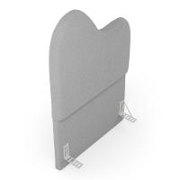 Cabeceira Orgânica Cama Box Solteiro Sea 90cm Com Frame Bouclé Cinza Claro - Desk Design - 7