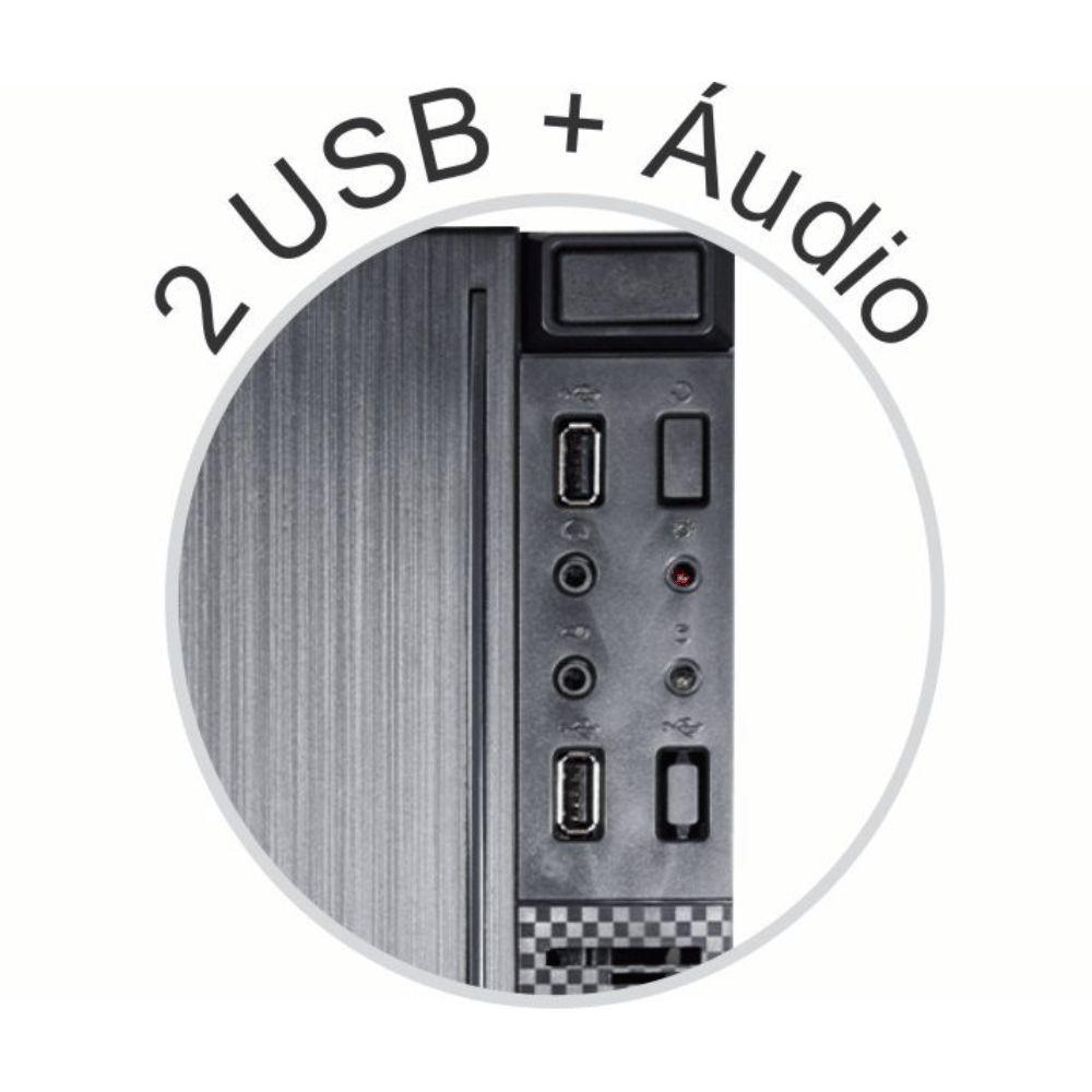 Gabinete Micro Atx K-mex Gm-10nx 2 Entradas Usb 2.0 + áudio + Reset + Power - 8