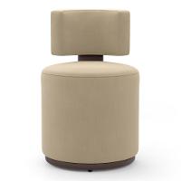 Kit 02 Puffs Decorativos Orgânicos Melis Veludo Bege Sintético Marrom - Desk Design - 7