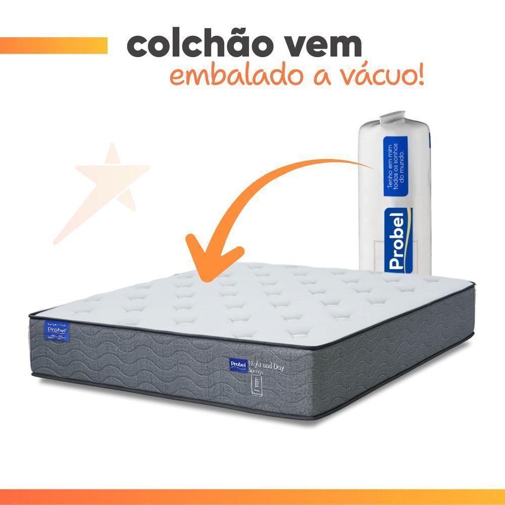 Colchão Casal Probel Molas Ensacadas 138x188x30 Day Springs A Vácuo Branco/cinza - 2
