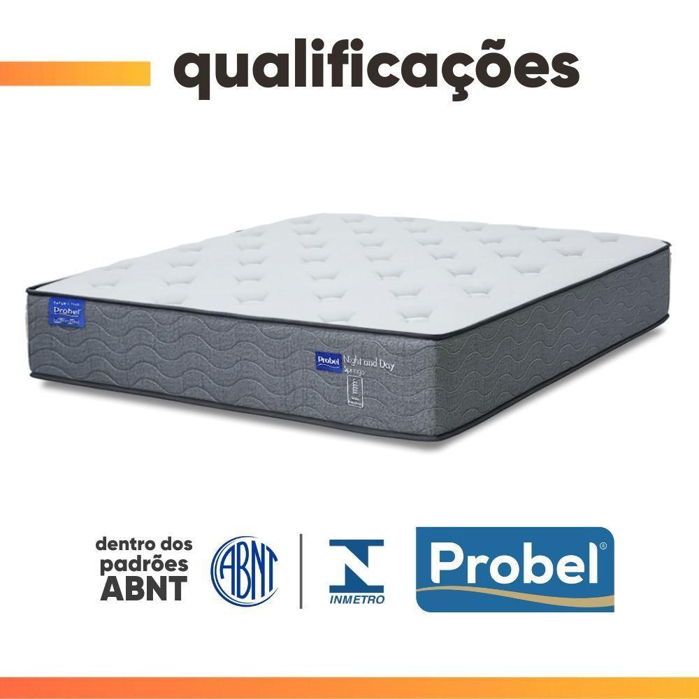 Colchão Casal Probel Molas Ensacadas 138x188x30 Day Springs A Vácuo Branco/cinza - 8