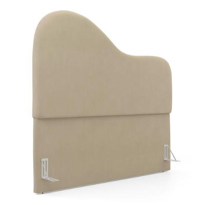 Cabeceira Orgânica Cama Box Casal Padrão Sea 140cm Com Frame Suede Bege - Desk Design
