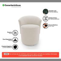 Kit 02 Poltronas Orgânicas Living Mavi Fixa Bouclê Creme - Desk Design - 3