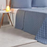 Kit Colcha Queen Miraggio New Soft 100% Poliéster 240x260cm Azul Cobalt