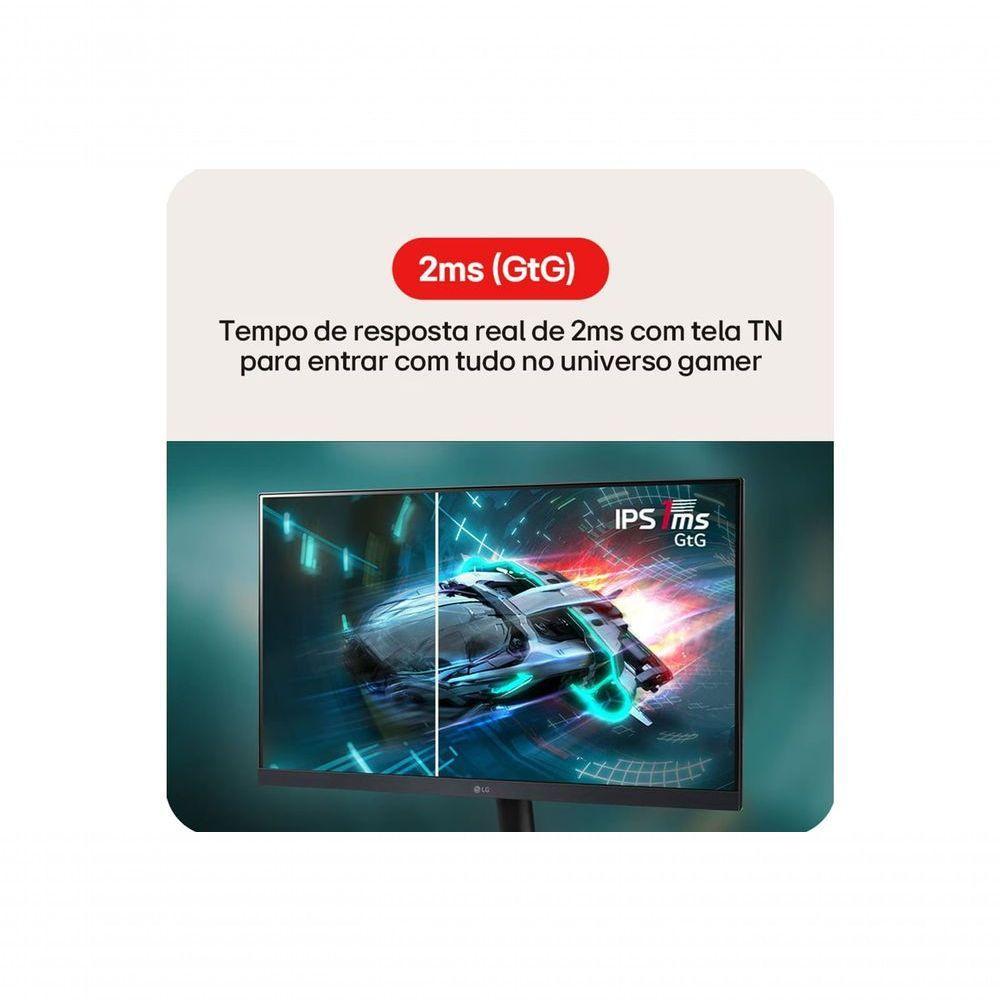 Monitor LG LED Home & Office 20U401A-B Tela 20” HD+, LG Switch, HDMI, VGA, 2ms (GtG), 75Hz, Black Stabilizer - 6